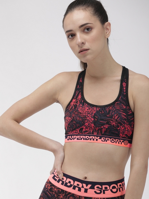 

Superdry Black Printed Non-Wired Lightly Padded Core Layer Sports Bra GS30041AR