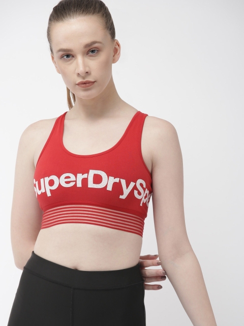 

Superdry Women Red Printed Sports Bra