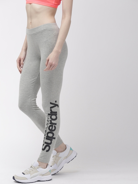 

Superdry Women Grey Melange Printed Alice Tights
