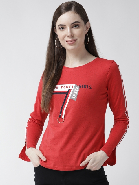 

Madame Women Red Printed Top
