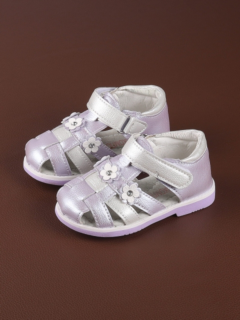 

Walktrendy Girls Purple Textured Ballerinas