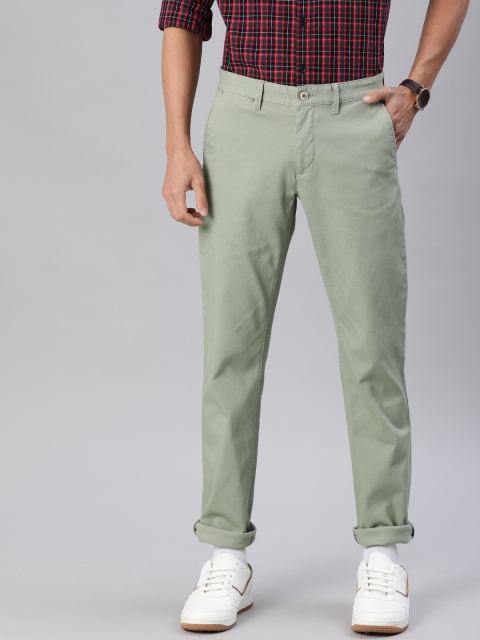 

Louis Philippe Sport Men Green Slim Fit Self Design Chinos, Sea green