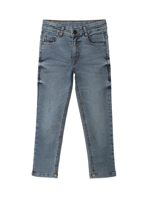 

612 league Boys Blue Regular Fit High-Rise Clean Look Jeans