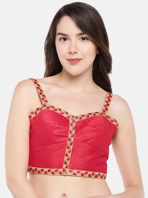 

JustB Women Red Padded Saree Blouse