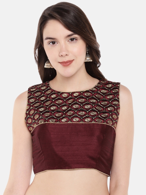 

JustB Women Maroon Printed Blouse