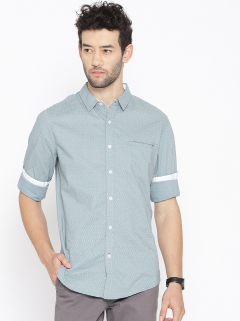 

LA LOFT Men Sea Green Regular Fit Printed Casual Shirt