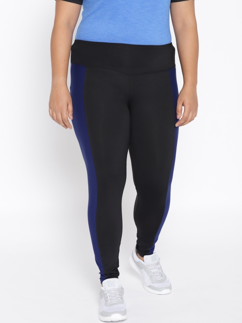

The Pink Moon Plus Size Women Black Solid Slimming Tights