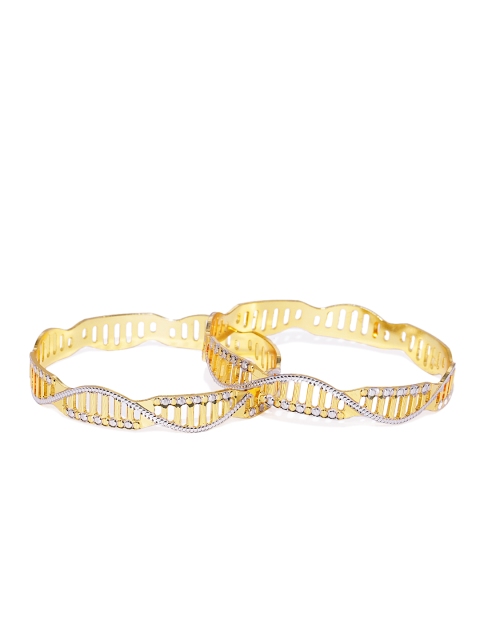 

AccessHer Women Set of 2 22K Gold-Plated Bangles