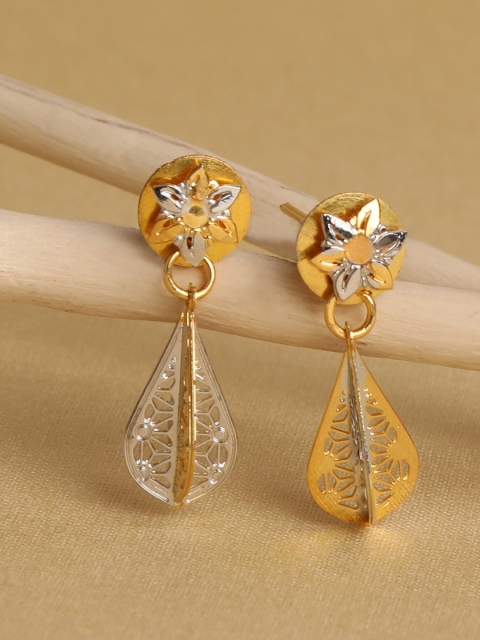 

AccessHer Gold-Toned & Silver-Toned Star Shaped Jhumkas