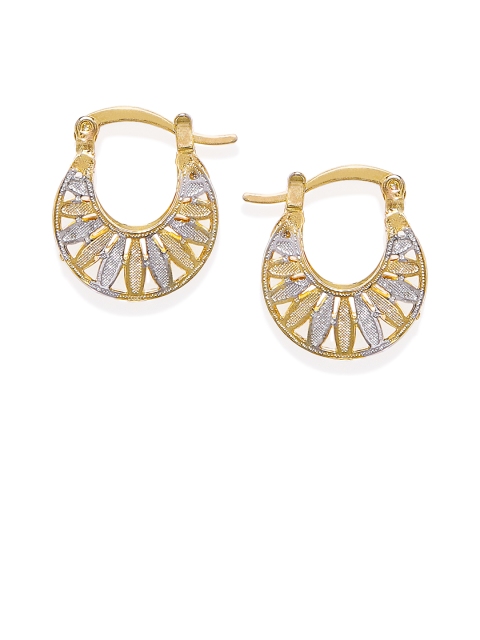 

AccessHer Gold-Toned & Silver-Toned Crescent Shaped Hoop Earrings