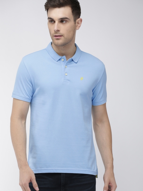 

Denizen From Levis Men Blue Solid Polo Collar T-shirt