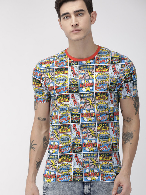 

Denizen From Levis Men Multicoloured Printed Round Neck T-shirt, Multi