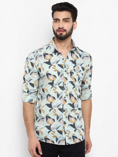 

Mufti Men Green & Grey Regular Fit Printed Casual Shirt