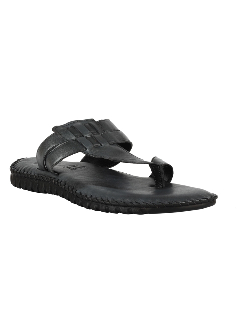 

Franco Leone Men Black Leather Sandals