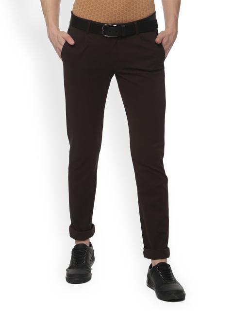 

Allen Solly Men Brown Slim Fit Solid Regular Trousers