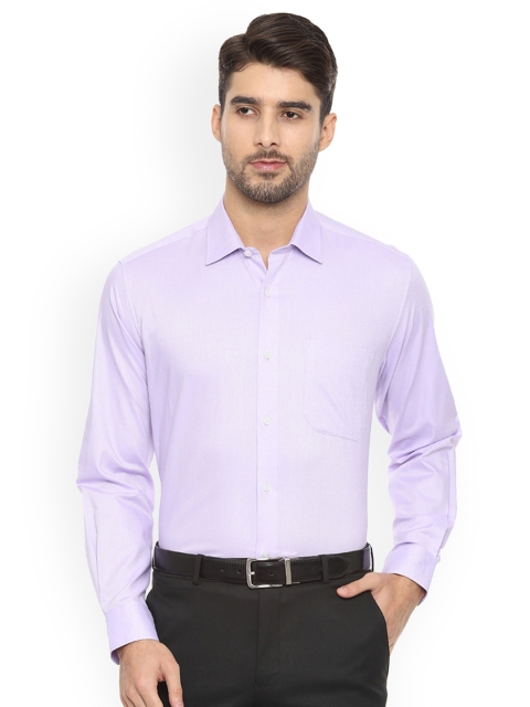 

Louis Philippe Men Purple Tight Slim Fit Self Design Formal Shirt