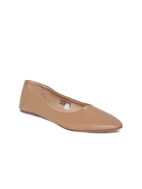 

People Women Beige Solid Ballerinas