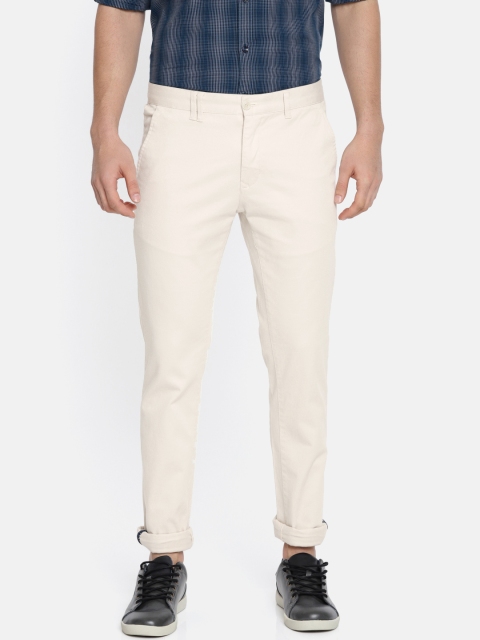 

Parx Men Beige Super Slim Fit Self Design Chinos
