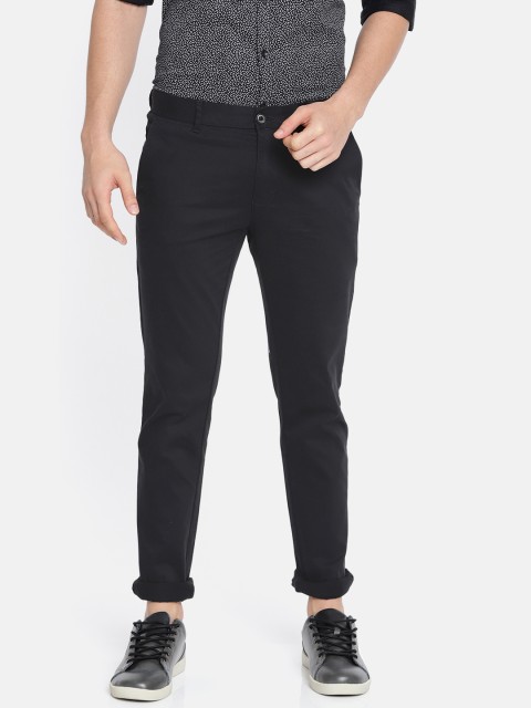 

Parx Men Black Super Slim Fit Solid Regular Trousers