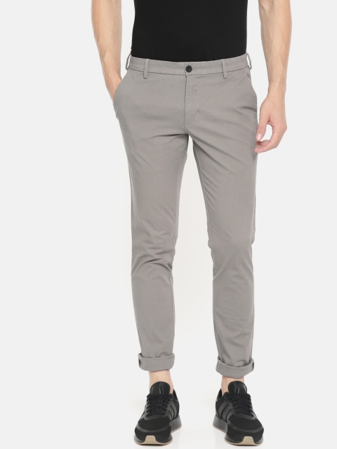 

Parx Men Grey Super Slim Fit Solid Chinos