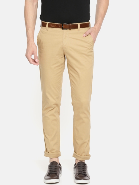 

Parx Men Beige Slim Fit Solid Regular Trousers