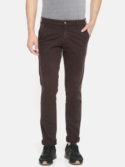 

Parx Men Brown Slim Fit Solid Chinos