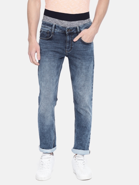 

Parx Men Blue Slim Tapered Fit Mid-Rise Clean Look Stretchable Jeans