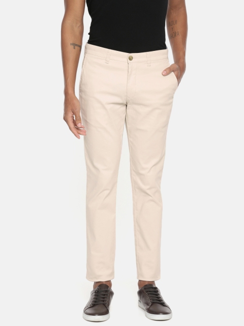 

Parx Men Beige Slim Fit Solid Regular Trousers