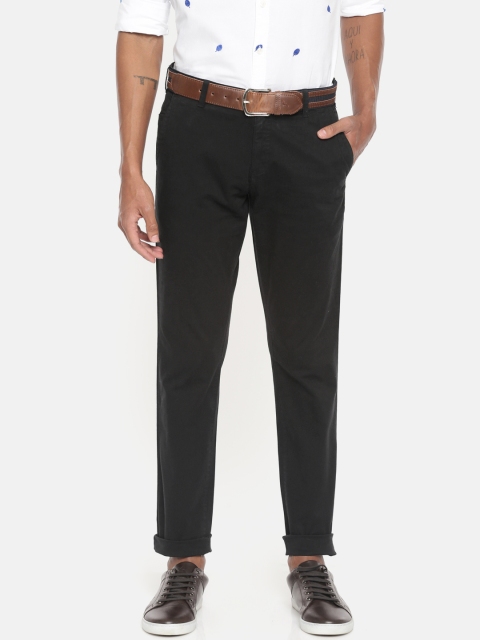 

Parx Men Black Slim Fit Solid Regular Trousers