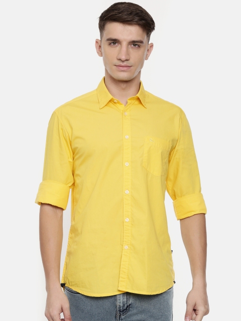 

Parx Men Yellow Slim Fit Solid Casual Shirt