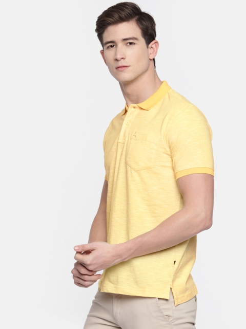 

Parx Men Yellow Solid Polo Collar T-shirt