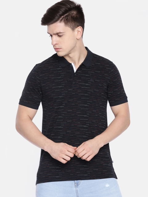 

Parx Men Navy Blue Printed Polo Collar T-shirt