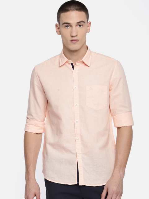 

Parx Men Orange Slim Fit Solid Casual Shirt