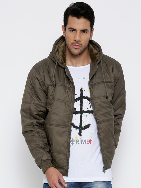 

Locomotive Olive Green Padded Hooded Jacket