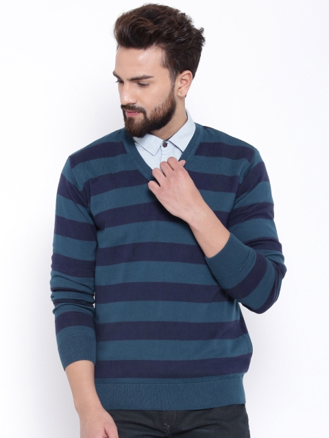 

LOCOMOTIVE Blue Striped Sweater, Navy blue