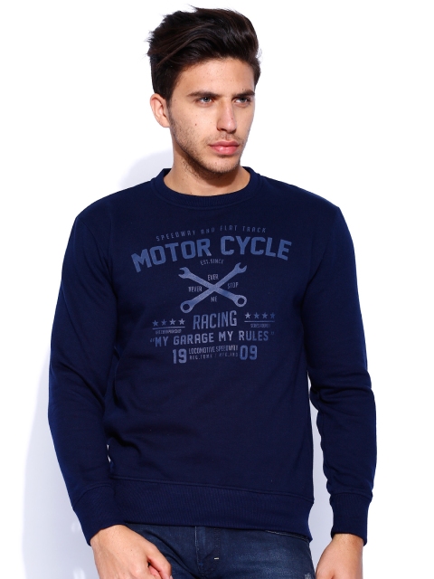 

Locomotive Navy Printed Sweatshirt, Navy blue