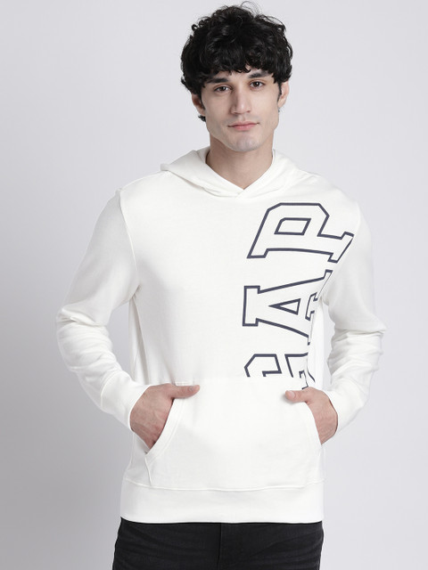 

GAP Men's Original Logo Graphic Hoodie, Off white