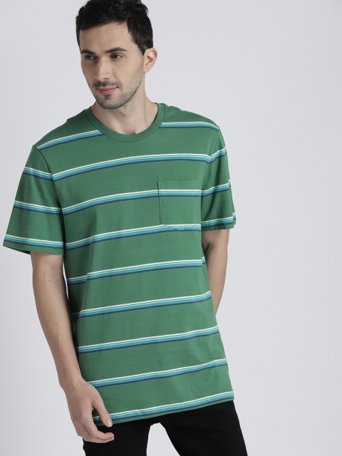 

GAP Men's Stripe Pocket T-Shirt, Green