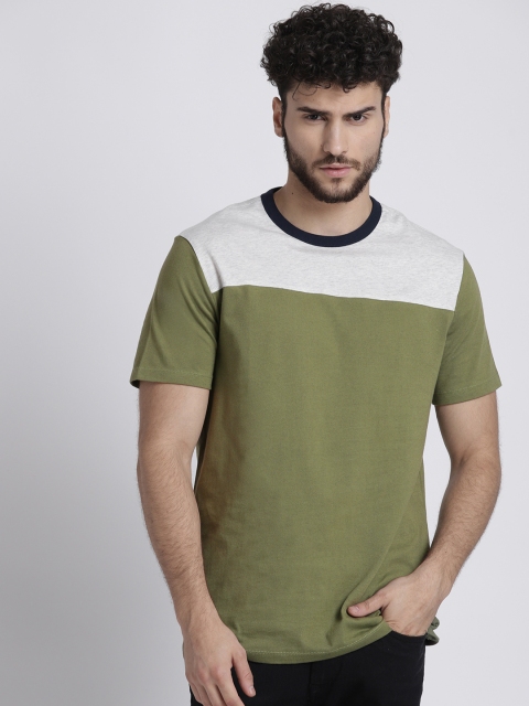 

GAP Men's Vintage Slub Jersey Colorblock T-Shirt, Olive