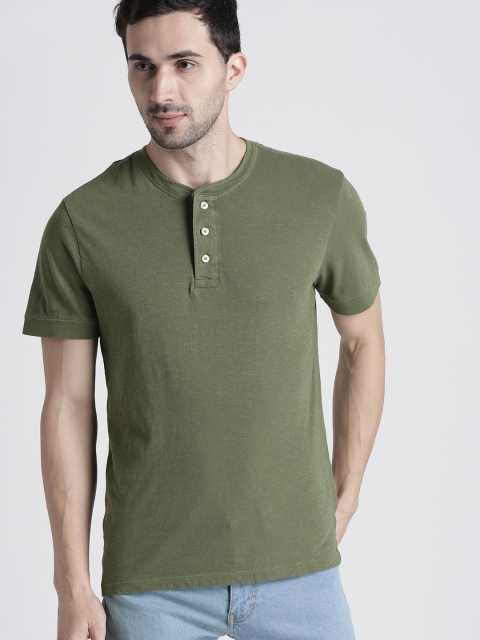 

GAP Men's Vintage Slub Jersey Henley, Olive