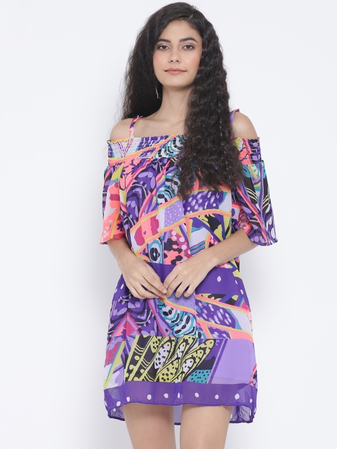

Oxolloxo Women Purple A-Line Dress