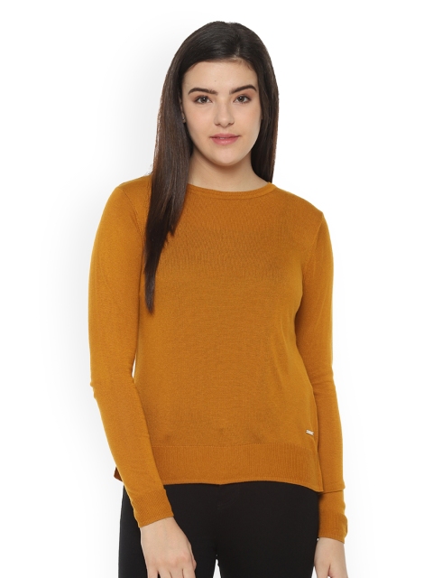 

Van Heusen Woman Yellow Solid Top