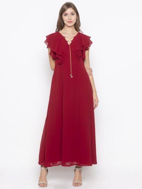 

Iti Women Maroon Maxi Dress