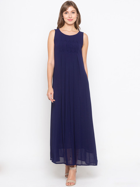 

Iti Women Navy Blue Maxi Dress