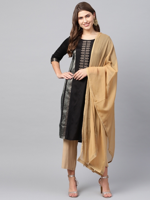 

W Beige Mukaish Work Dupatta