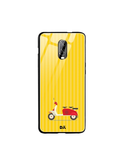 

DailyObjects Yellow OnePlus 6T Glass Case Cover