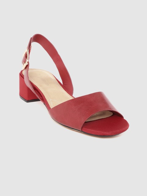 

Van Heusen Woman Maroon Solid Block Heels