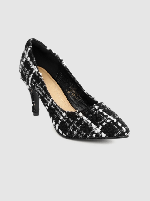 

Van Heusen Woman Black & White Woven Design Pumps