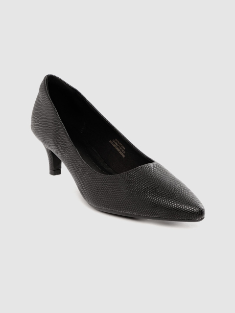 

Van Heusen Woman Women Black Snakeskin Textured Pumps