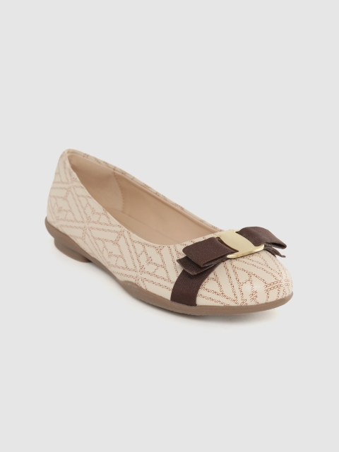 

Van Heusen Woman Women Beige Printed Ballerinas